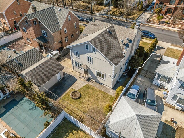 bird's eye view featuring a residential view