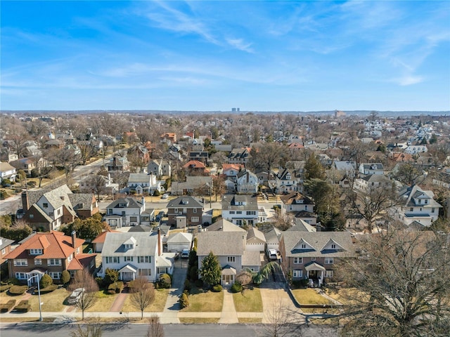 bird's eye view with a residential view