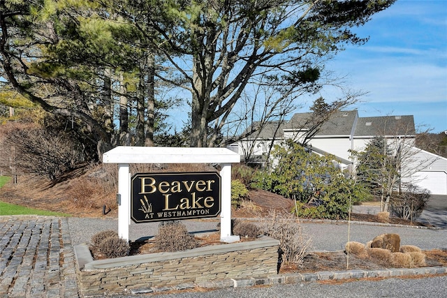 view of community sign