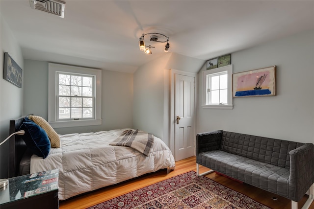 bedroom featuring light wood-type flooring