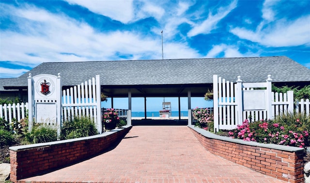 view of patio with fence