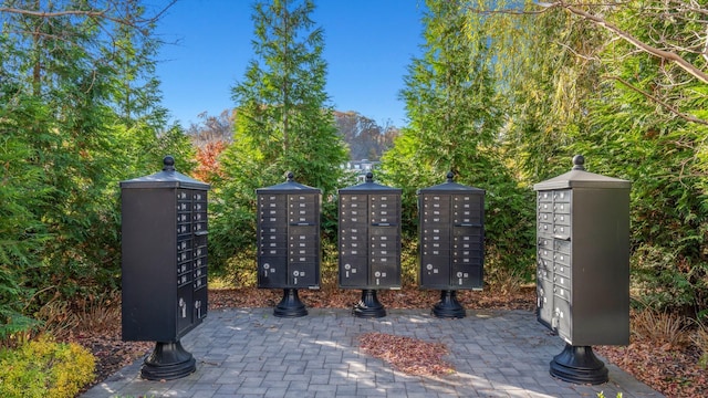 view of property's community featuring mail area