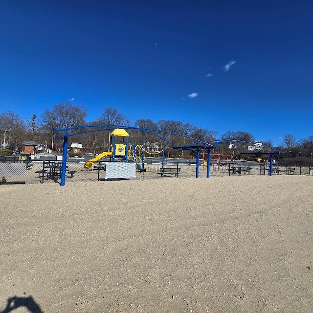 view of community jungle gym