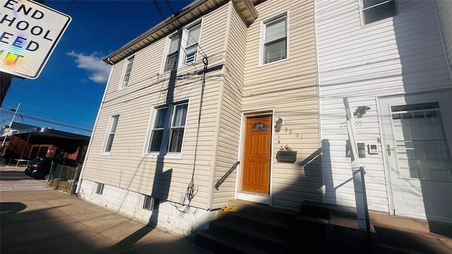 exterior space featuring entry steps