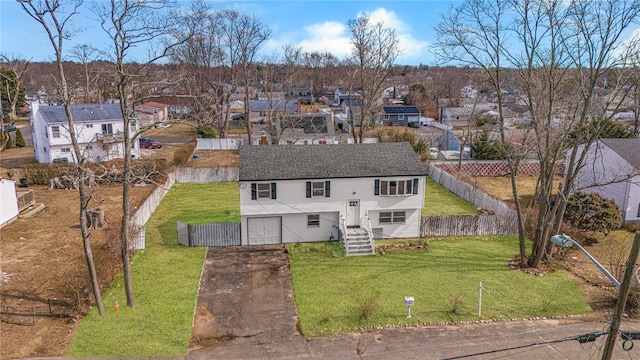 birds eye view of property featuring a residential view