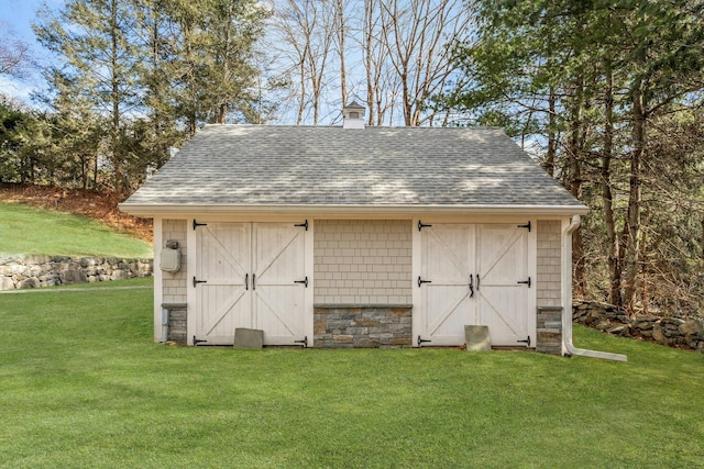 view of shed