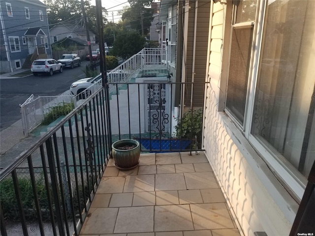 balcony with a residential view