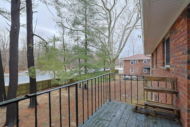 view of wooden deck