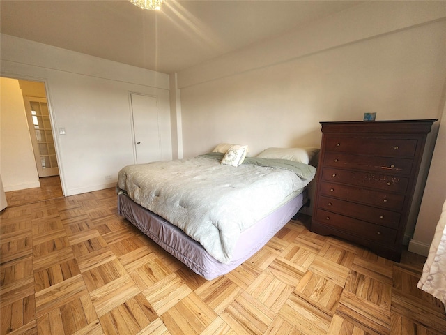 bedroom with baseboards