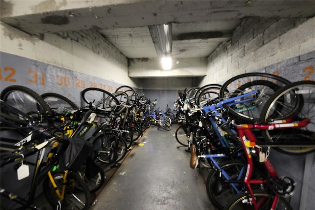 garage with bike storage