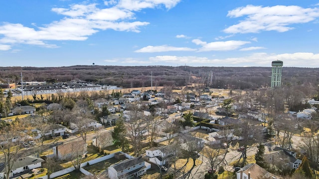 aerial view with a residential view