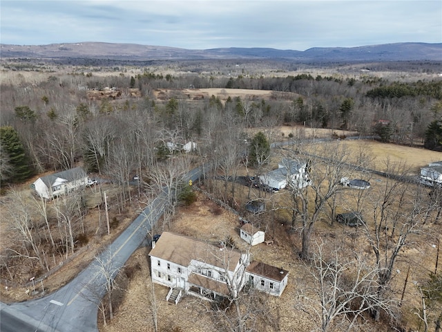 bird's eye view featuring a mountain view