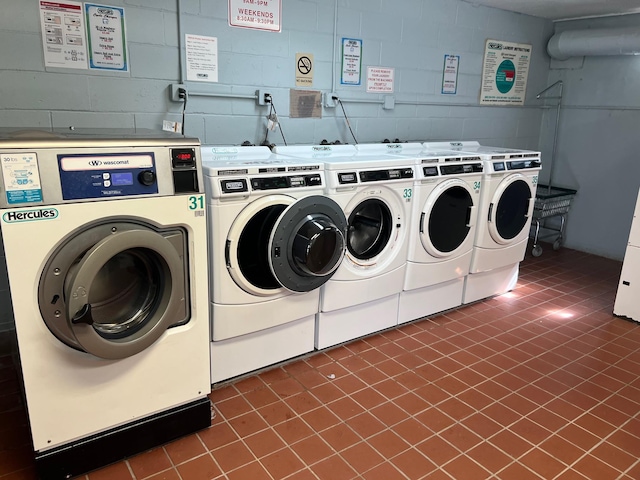 community laundry room with washer and dryer