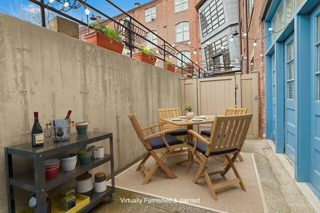 view of patio / terrace featuring fence private yard