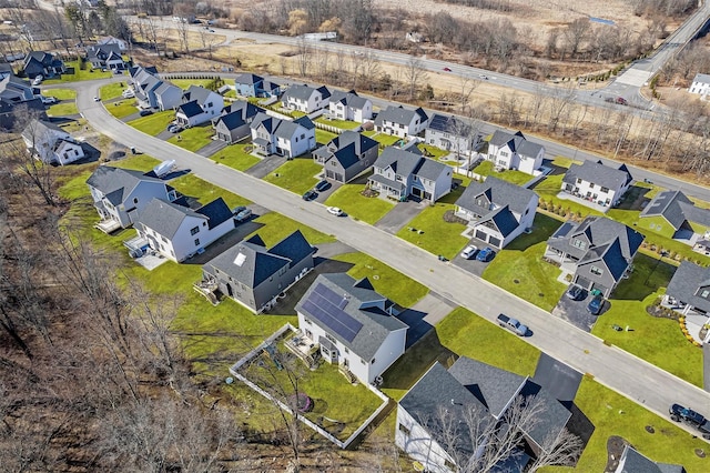 drone / aerial view featuring a residential view