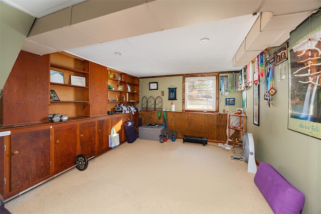 miscellaneous room featuring carpet