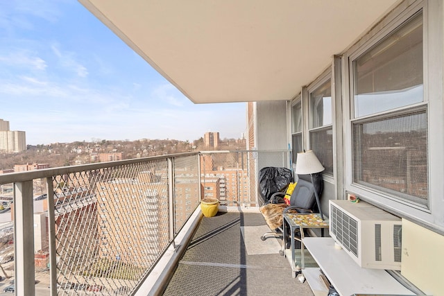 balcony with a city view