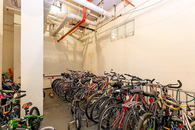 garage with bike storage