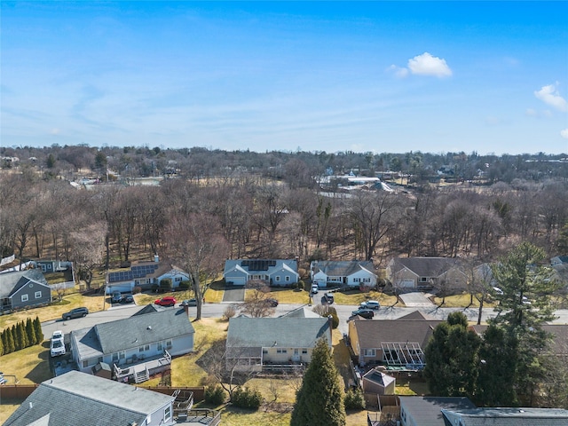 aerial view with a residential view