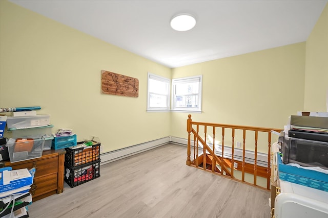 home office featuring wood finished floors