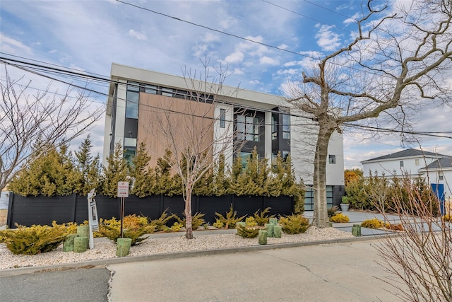 view of property exterior with stucco siding