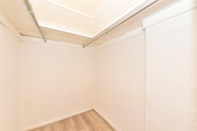 walk in closet featuring light wood-style floors