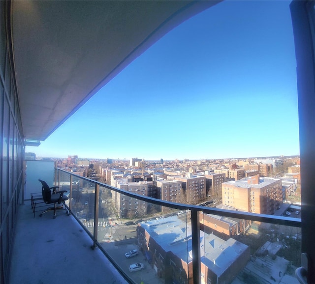 balcony with a city view