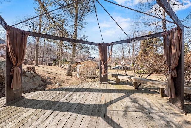 view of wooden terrace