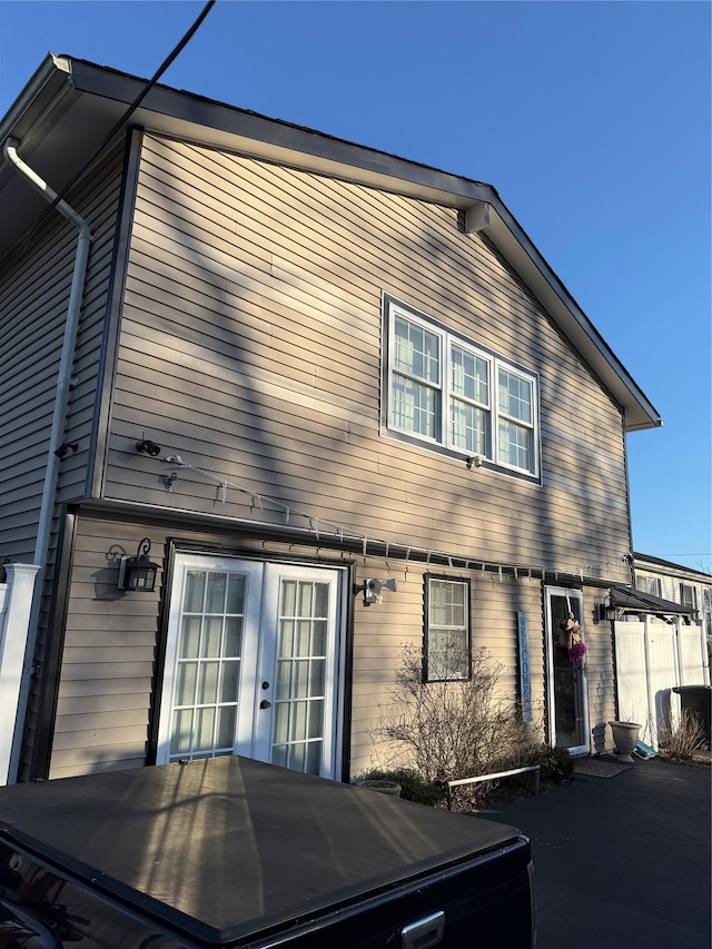 exterior space featuring french doors