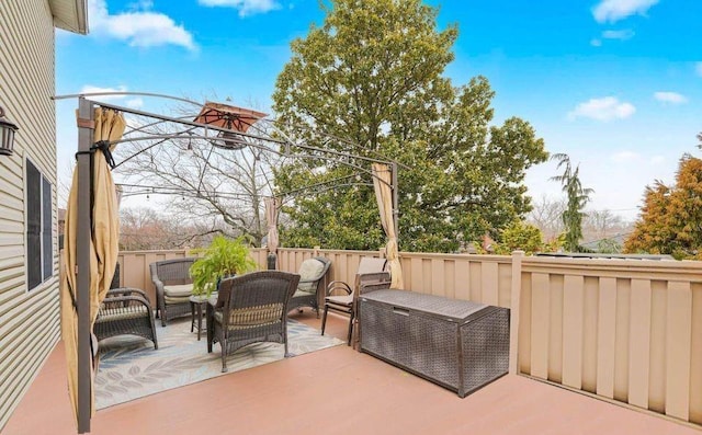 view of patio / terrace with an outdoor hangout area