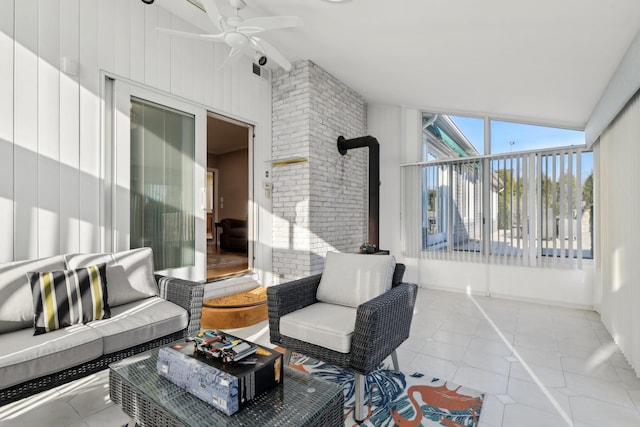 view of patio / terrace featuring outdoor lounge area and ceiling fan