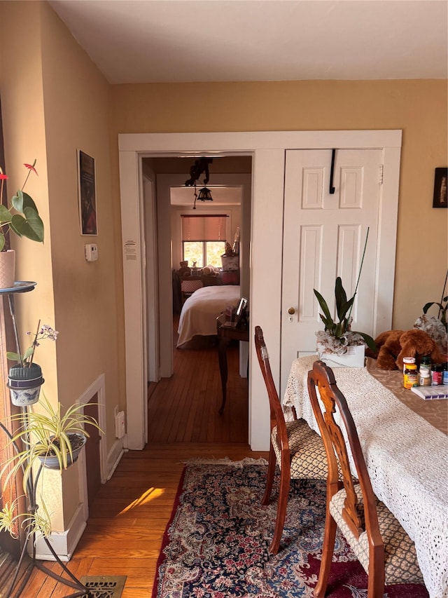 hall featuring light wood finished floors