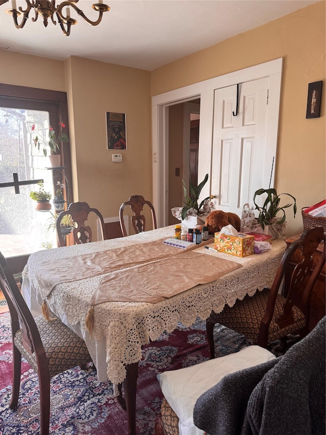 view of dining space