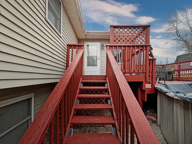 view of stairs