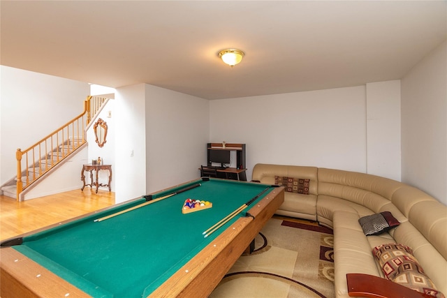 game room with billiards