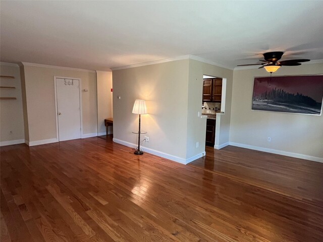 27 Sycamore Dr Bldg 2A, Middletown, NY 10940 - unfurnished living room with wood finished floors, baseboards, and ornamental molding