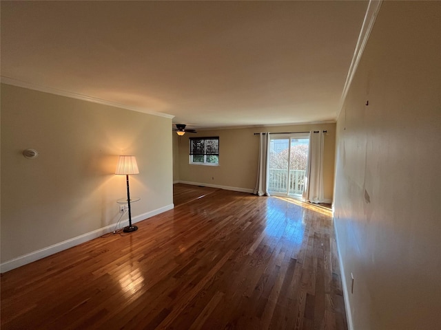 27 Sycamore Dr Bldg 2A, Middletown, NY 10940 - spare room with crown molding, a ceiling fan, and wood finished floors