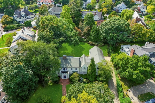 bird's eye view featuring a residential view