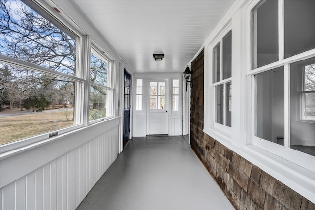 view of sunroom