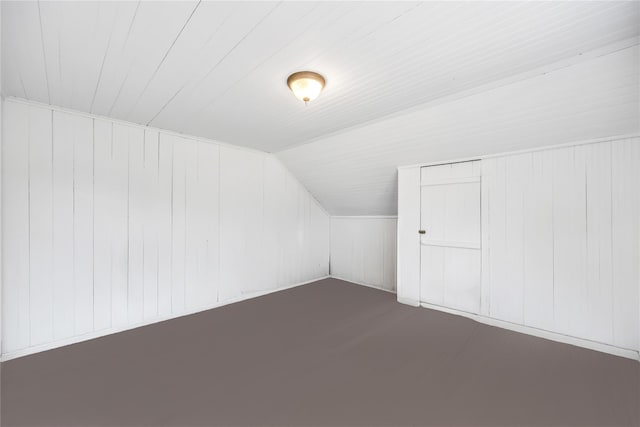 bonus room with lofted ceiling