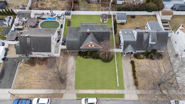 drone / aerial view featuring a residential view