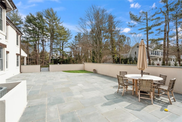 view of patio featuring outdoor dining space