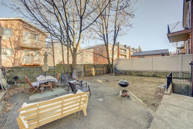 view of patio / terrace with a fenced backyard