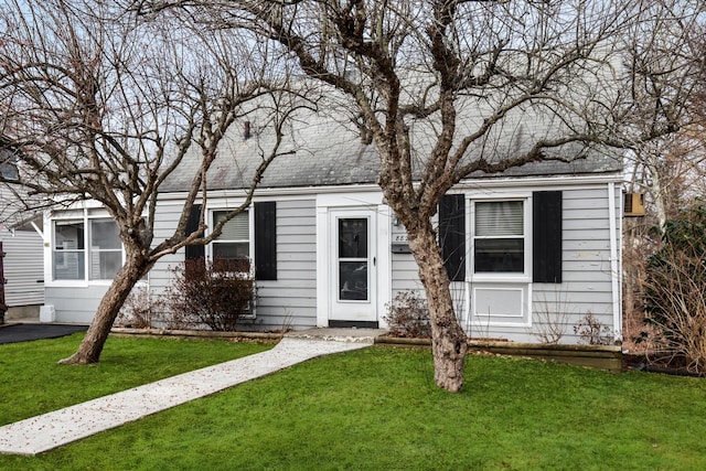 view of front facade with a front lawn