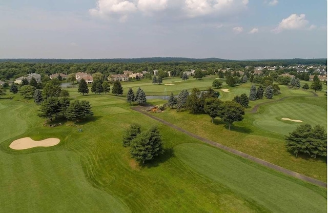 aerial view with golf course view