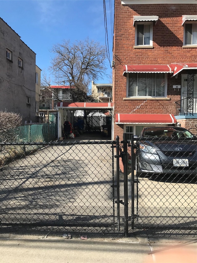 exterior space featuring fence