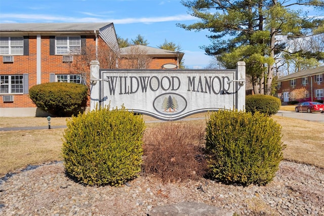 view of community sign