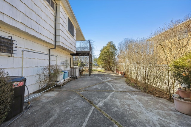 view of patio / terrace with fence