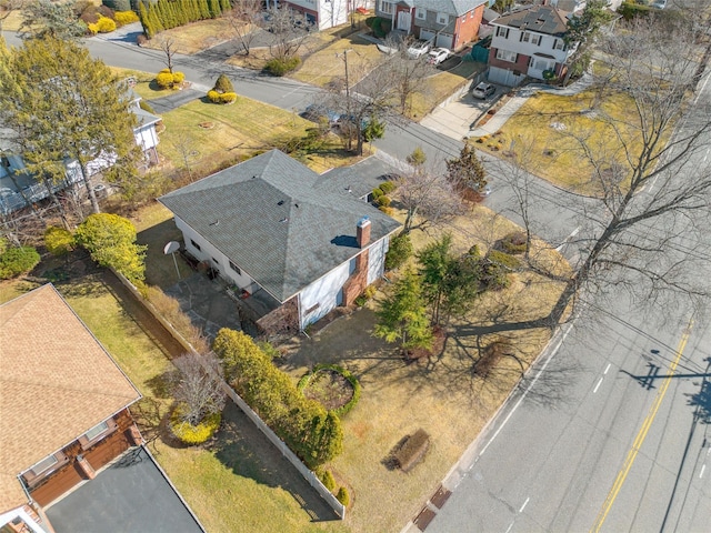 bird's eye view with a residential view