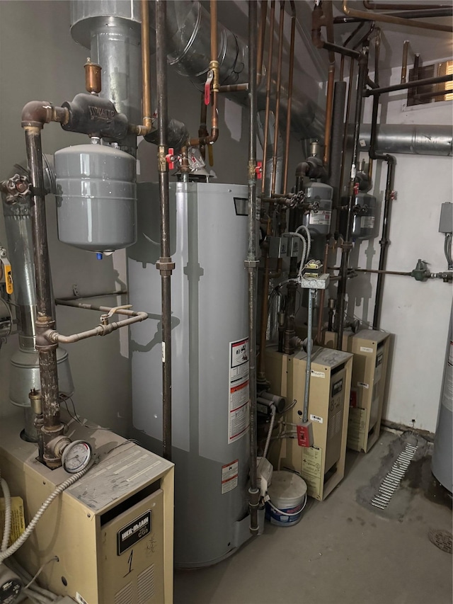 utilities featuring gas water heater